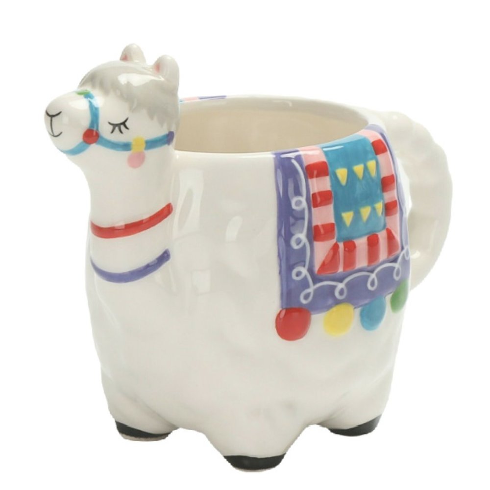 Earthenware Llama Figural Coffee Mug
